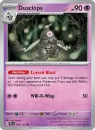 Reference image of Dusclops, Prismatic Evolutions