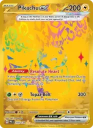 Reference image of Pikachu ex, Prismatic Evolutions