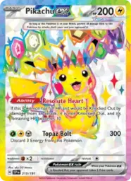 Reference image of Pikachu ex, Surging Sparks