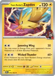 Reference image of Team Rocket's Zapdos, Destined Rivals