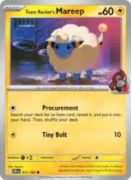 Reference image of Team Rocket's Mareep, Destined Rivals