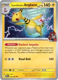 Reference image of Team Rocket's Ampharos, Destined Rivals