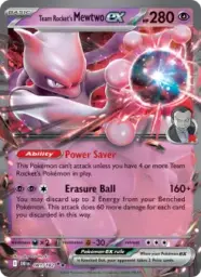 Reference image of Team Rocket's Mewtwo ex, Destined Rivals