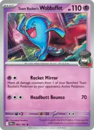Reference image of Team Rocket's Wobbuffet, Destined Rivals