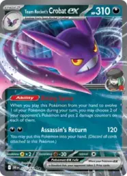 Reference image of Team Rocket's Crobat ex, Destined Rivals