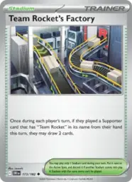 Reference image of Team Rocket's Factory, Destined Rivals