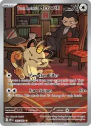 Reference image of Team Rocket's Meowth, Destined Rivals