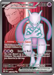 Reference image of Team Rocket's Mewtwo ex, Destined Rivals