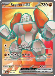 Reference image of Regirock ex, Destined Rivals