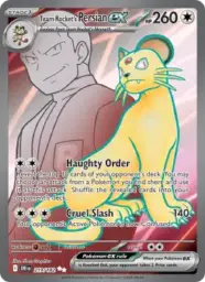 Reference image of Team Rocket's Persian ex, Destined Rivals