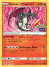 Reference image of Radiant Charizard, Pokémon GO
