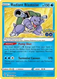 Reference image of Radiant Blastoise, Pokémon GO