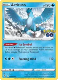 Reference image of Articuno, Pokémon GO