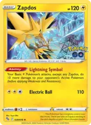 Reference image of Zapdos, Pokémon GO
