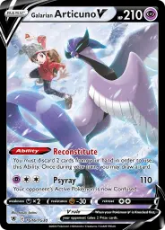 Galarian Articuno V · Astral Radiance Trainer Gallery · TG16/30
