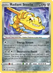 Reference image of Radiant Steelix, Lost Origin