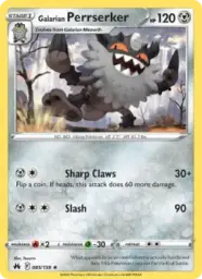 Reference image of Galarian Perrserker, Crown Zenith