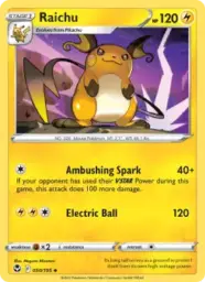 Reference image of Raichu, Silver Tempest