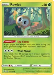 Reference image of Rowlet, Darkness Ablaze