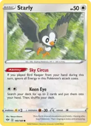 Reference image of Starly, Darkness Ablaze