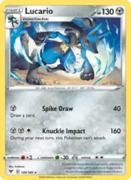 Reference image of Lucario, Vivid Voltage