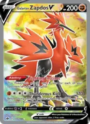 Reference image of Galarian Zapdos V, Chilling Reign