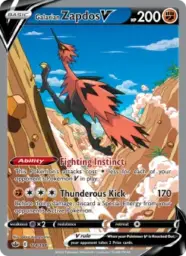 Reference image of Galarian Zapdos V, Chilling Reign