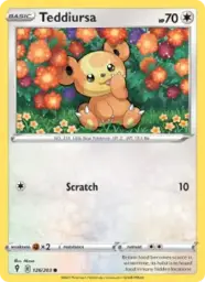 Reference image of Teddiursa, Evolving Skies