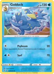 Reference image of Golduck, Evolving Skies