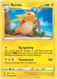 Reference image of Raichu, Evolving Skies