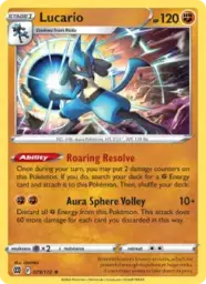 Reference image of Lucario, Brilliant Stars