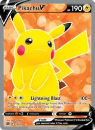 Reference image of Pikachu V, Brilliant Stars